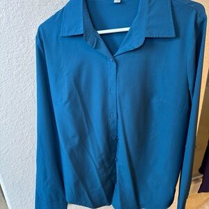 Blue Button-Up Shirt